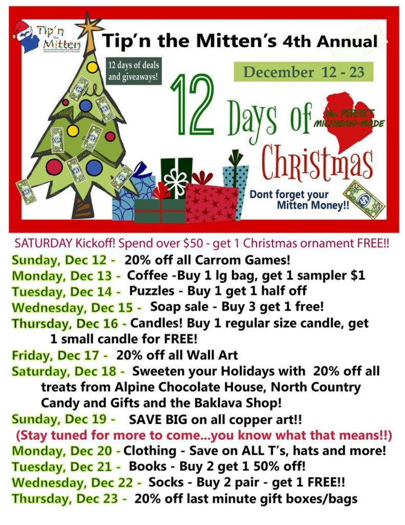 12 days of christmas at tipn the mitten